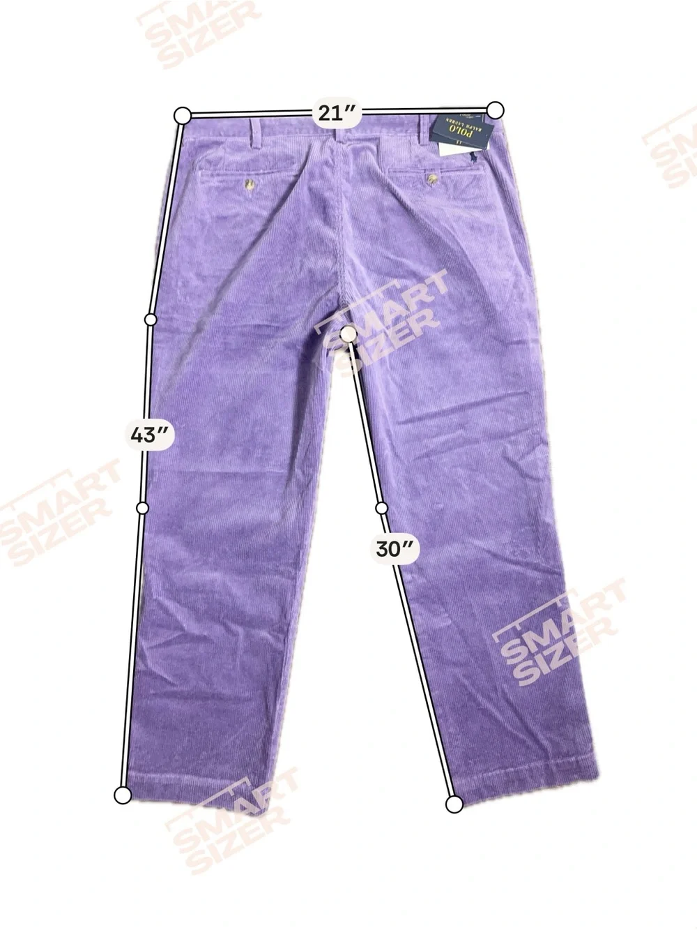 NWT POLO Ralph Lauren Bedford Straight Corduroy 40 x 30 Flat Front Chino  Preppy